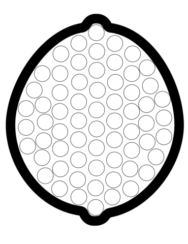 Simple Lemon Dot Art Coloring Page